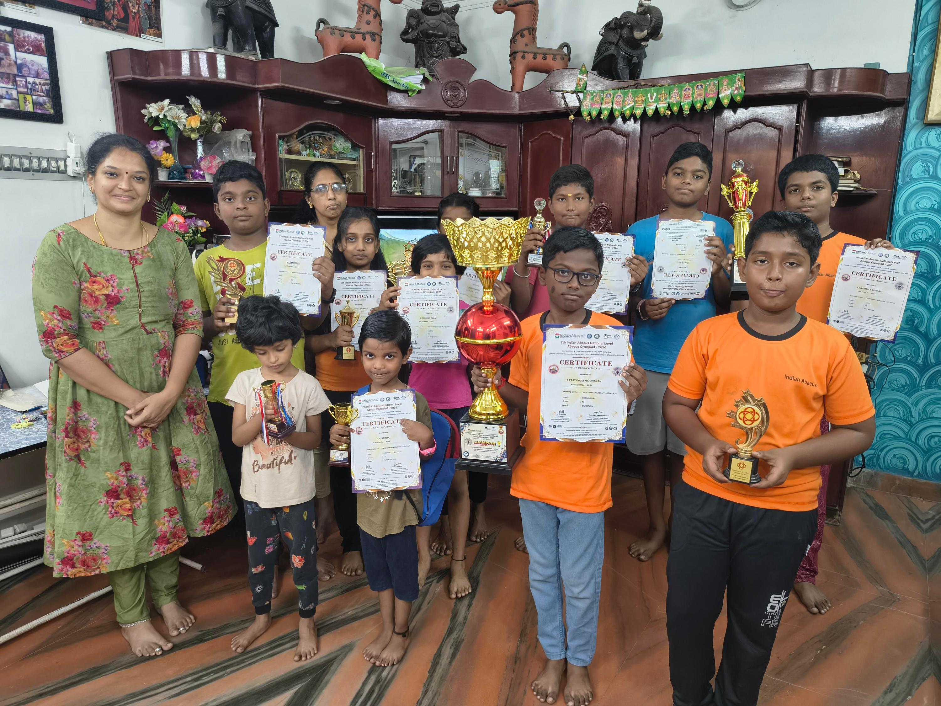 Winners of National level Abacus olympiad 2026